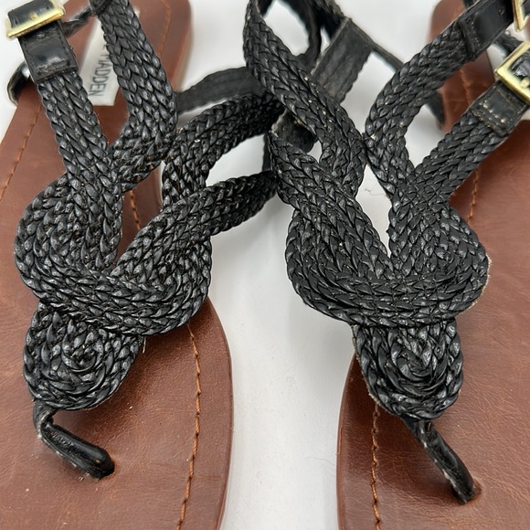 Steve Madden  Womens' Braided Roman Gladiator Flat Sandal Thong Sandals - Picture 5 of 13